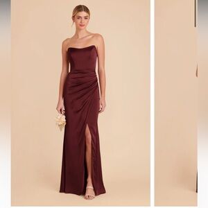 Birdy Grey Anne Matte Satin Dress - in Cabernet in size M.